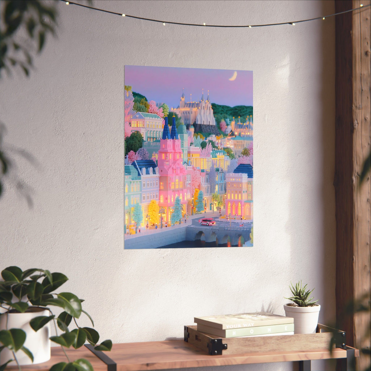 Pastel Prague Cityscape Poster