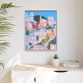 Pastel San Francisco Cityscape Framed Canvas