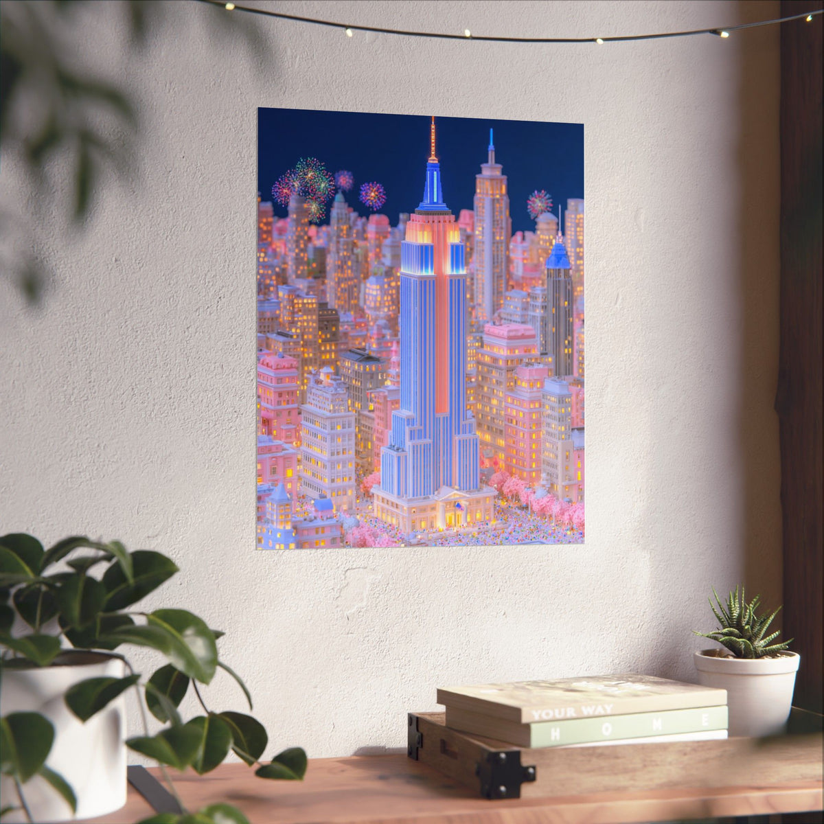 NYC Knicks Championship Fireworks Poster