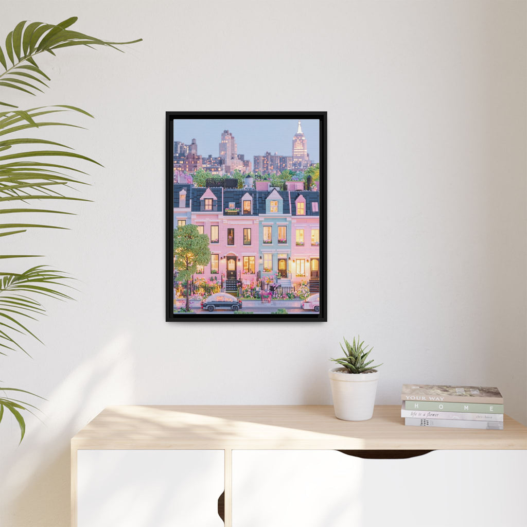 Brooklyn Brownstone Framed Canvas