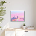 Pastel Chicago Skyline Framed Canvas