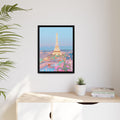 Pastel Eiffel Tower Framed Canvas