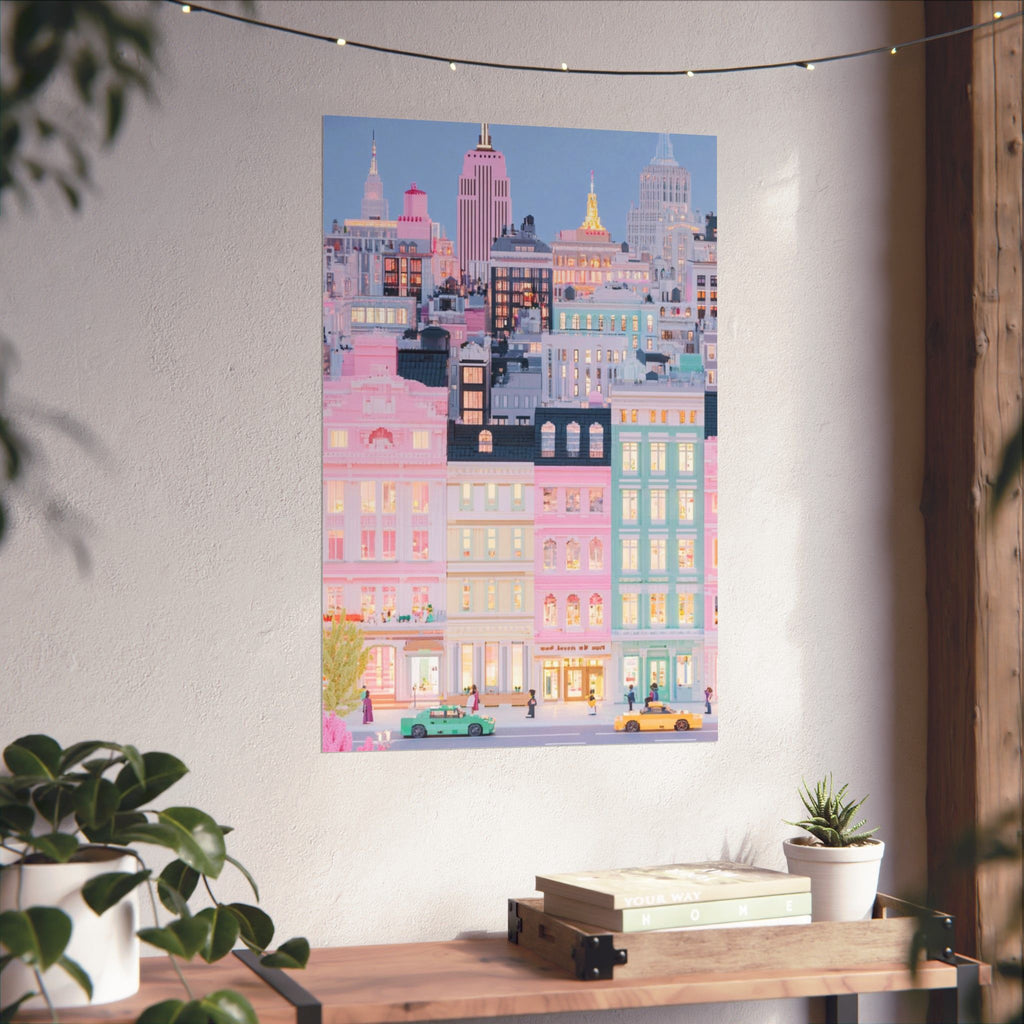 Pastel NYC Skyline Poster