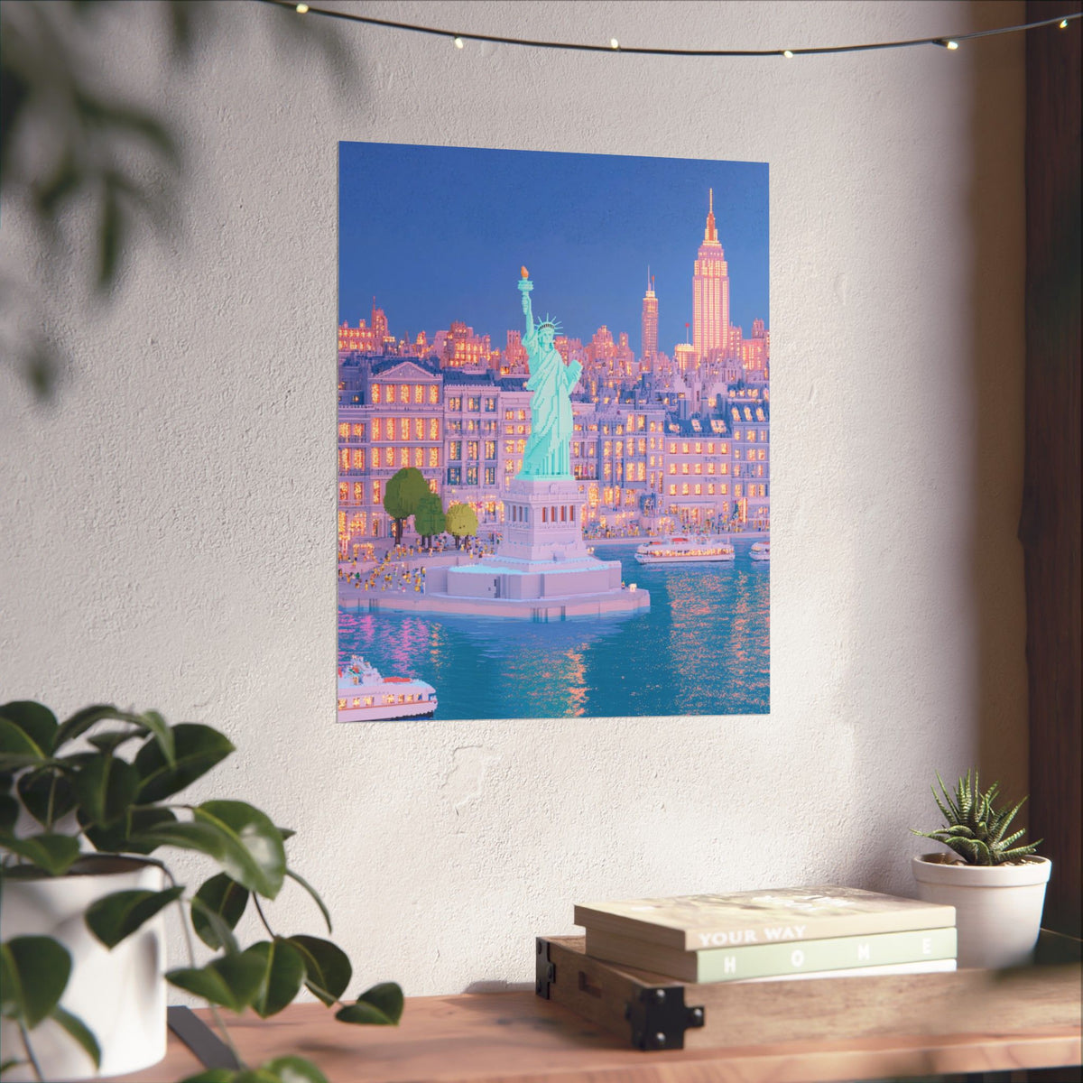 Pastel Statue of Liberty Poster