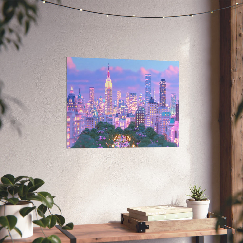 NYC Night Skyline Poster