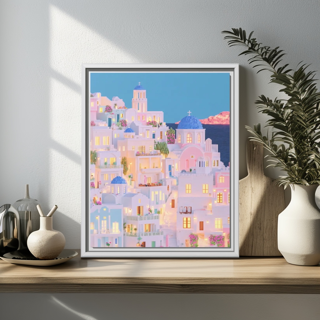 Santorini Oia Village Poster