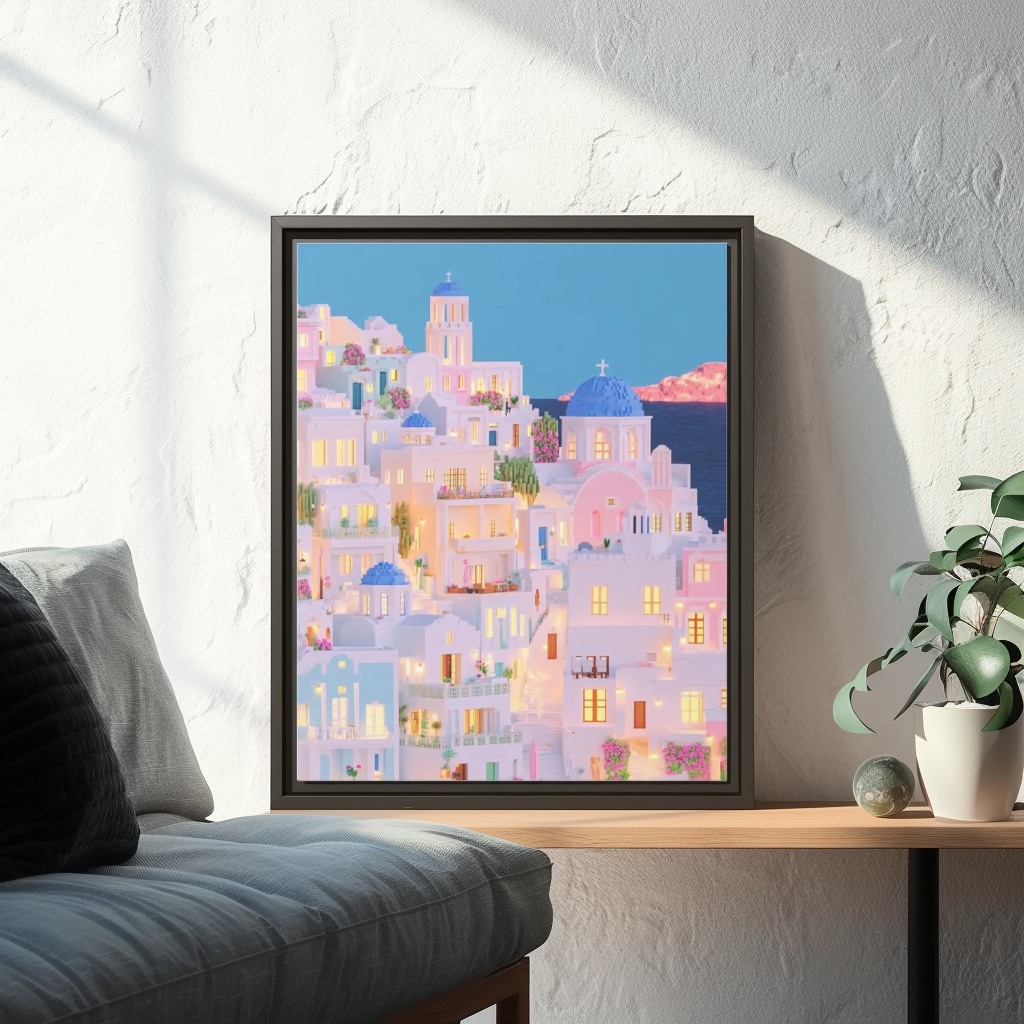 Santorini Oia Village Poster