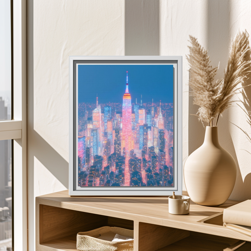 NYC Knicks Night Skyline Poster