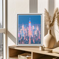 NYC Knicks Night Skyline Poster