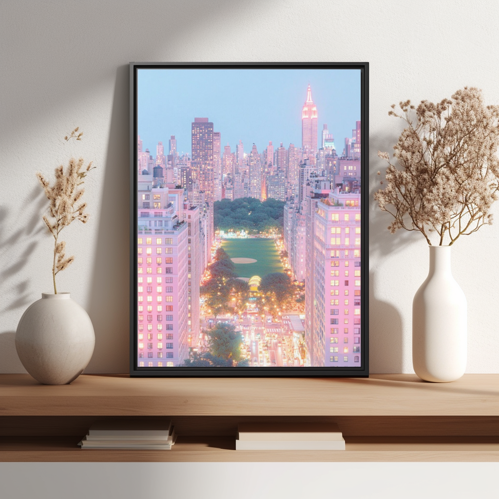 Pastel NYC Central Park Avenue Poster