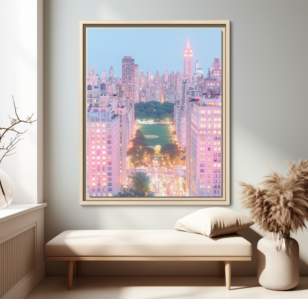Pastel NYC Central Park Avenue Poster