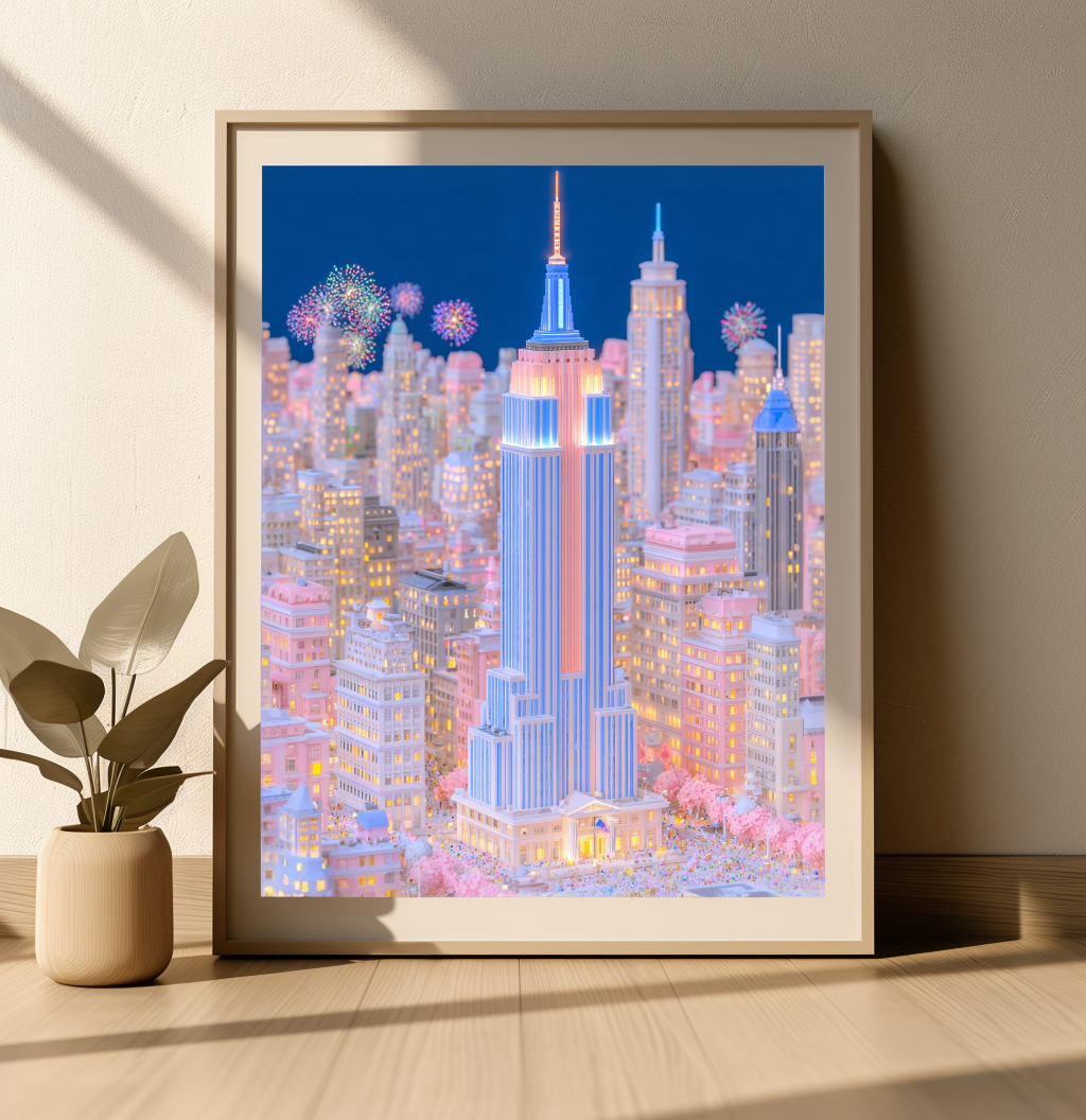 NYC Knicks Championship Fireworks Poster