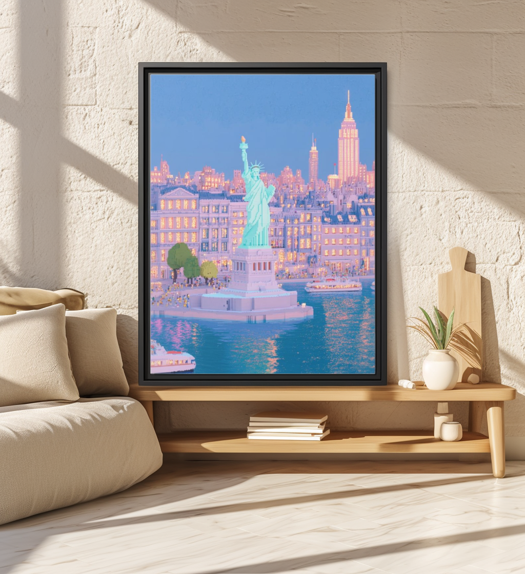 Pastel Statue of Liberty Poster