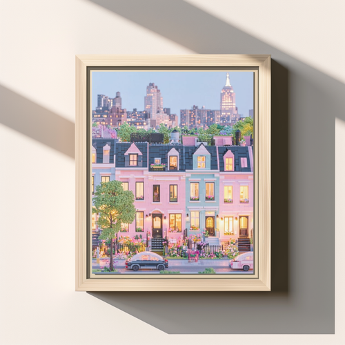 Brooklyn Brownstone Framed Canvas