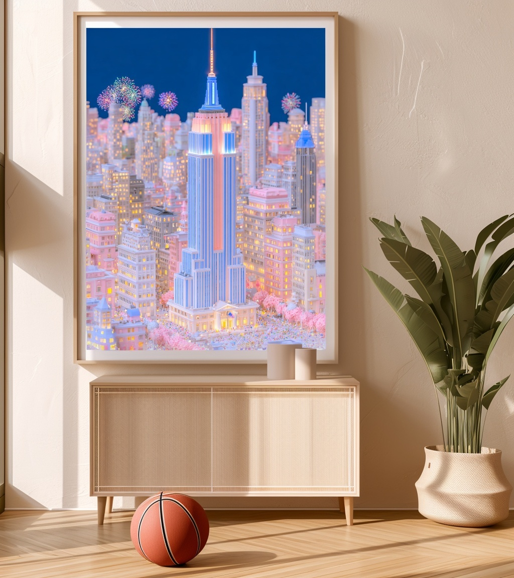NYC Knicks Championship Framed Canvas