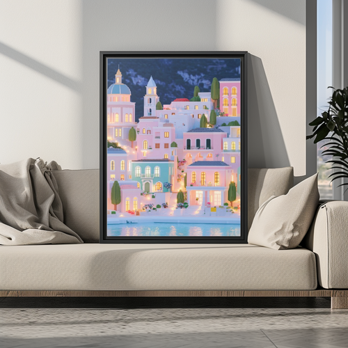 Amalfi Coast Framed Canvas