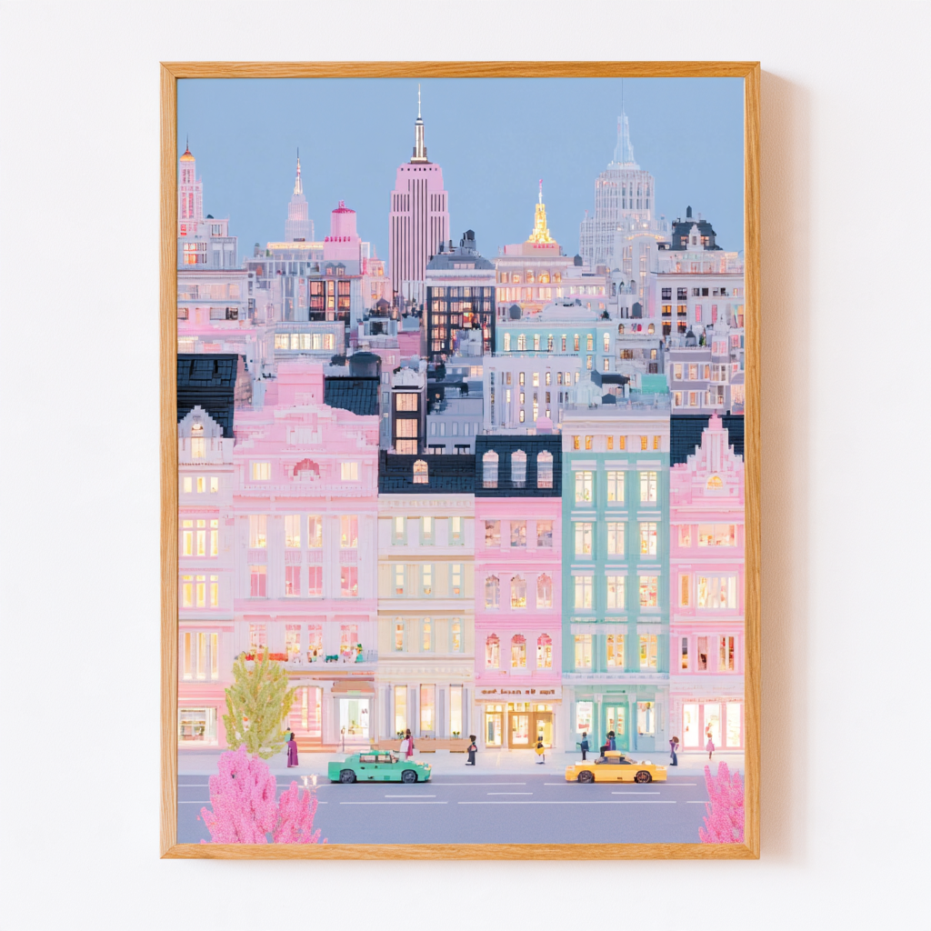 Pastel NYC Skyline Poster