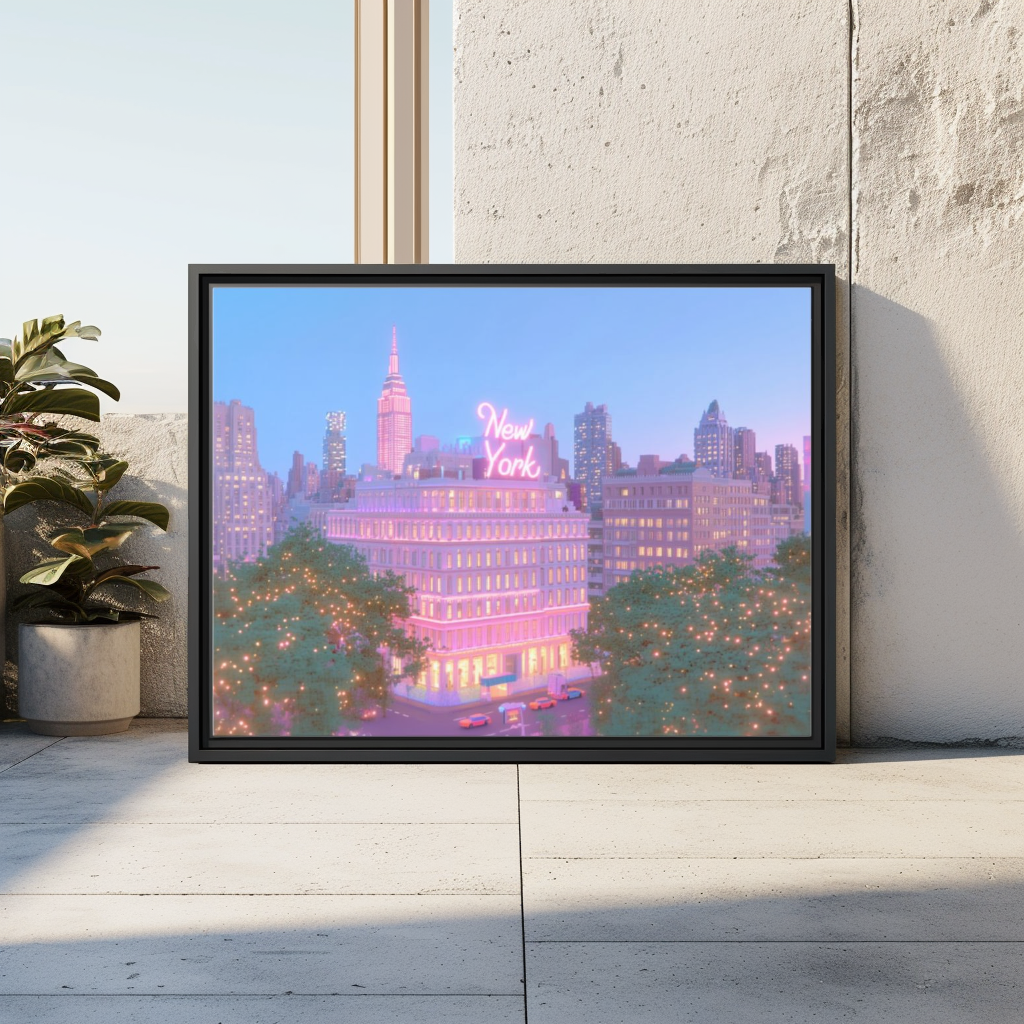 Pastel New York Hotel Poster
