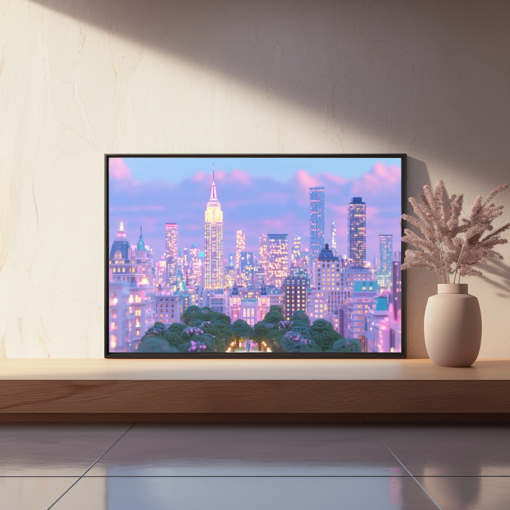 NYC Night Skyline Poster