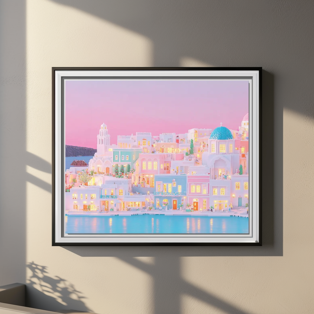 Pastel Santorini Blue Dome Poster