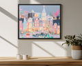Pastel Boston Skyline Poster