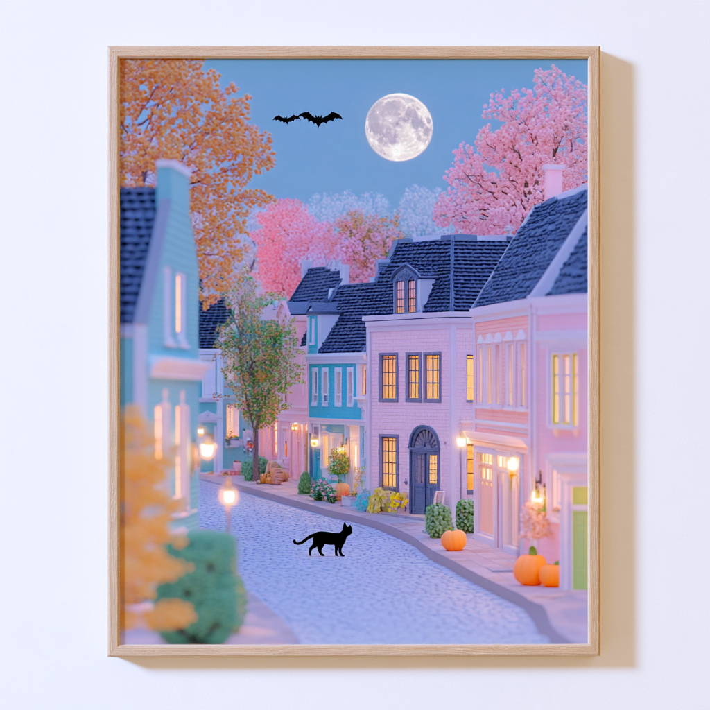 Halloween Village Poster