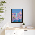 Pastel Statue of Liberty Framed Canvas