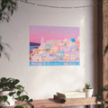 Pastel Santorini Blue Dome Poster
