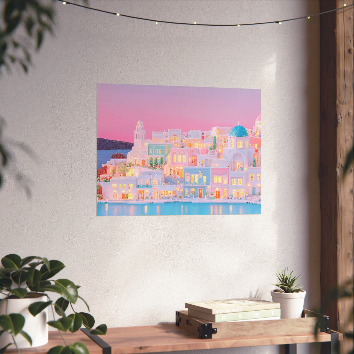 Pastel Santorini Blue Dome Poster