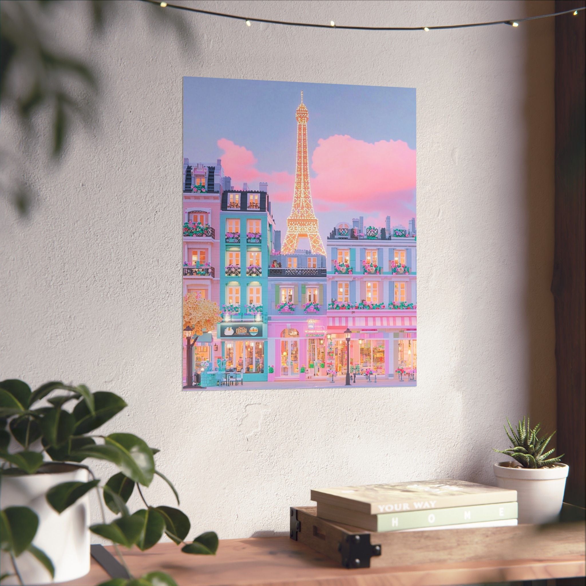 Pastel Paris Eiffel Tower Poster
