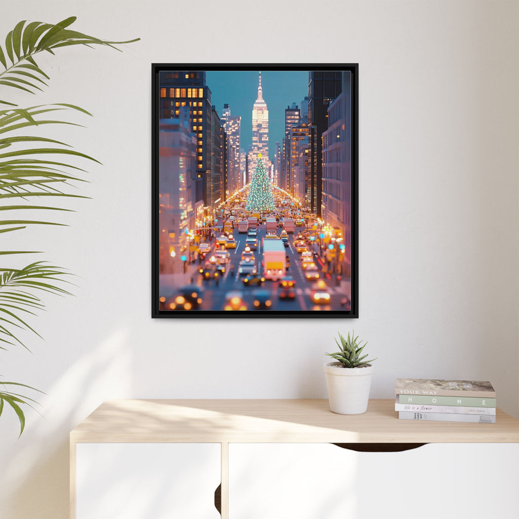 Christmas NYC Framed Canvas