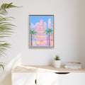 Miami Art Deco Facade Framed Canvas