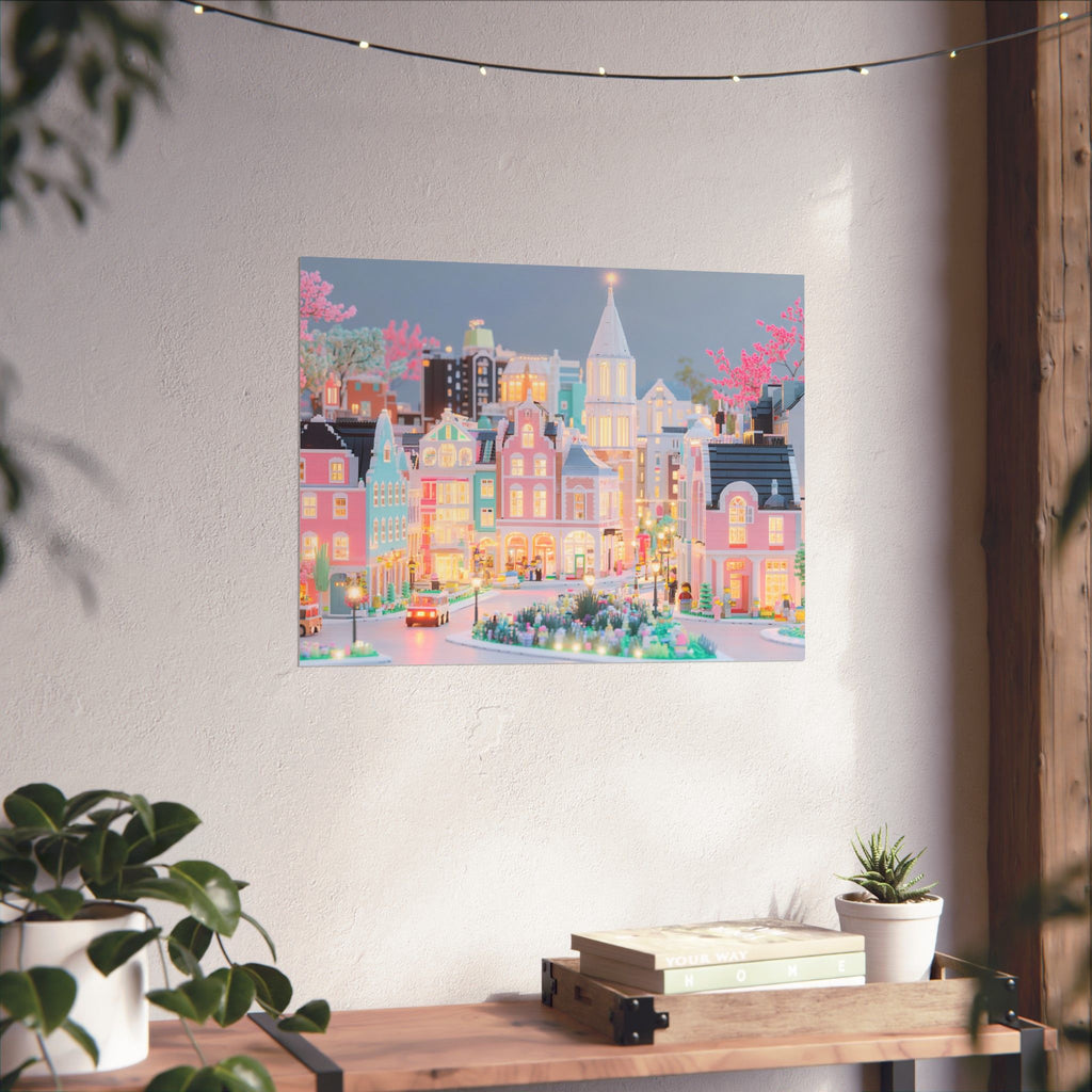 Pastel Boston Skyline Poster