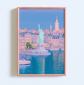 Pastel Statue of Liberty Poster