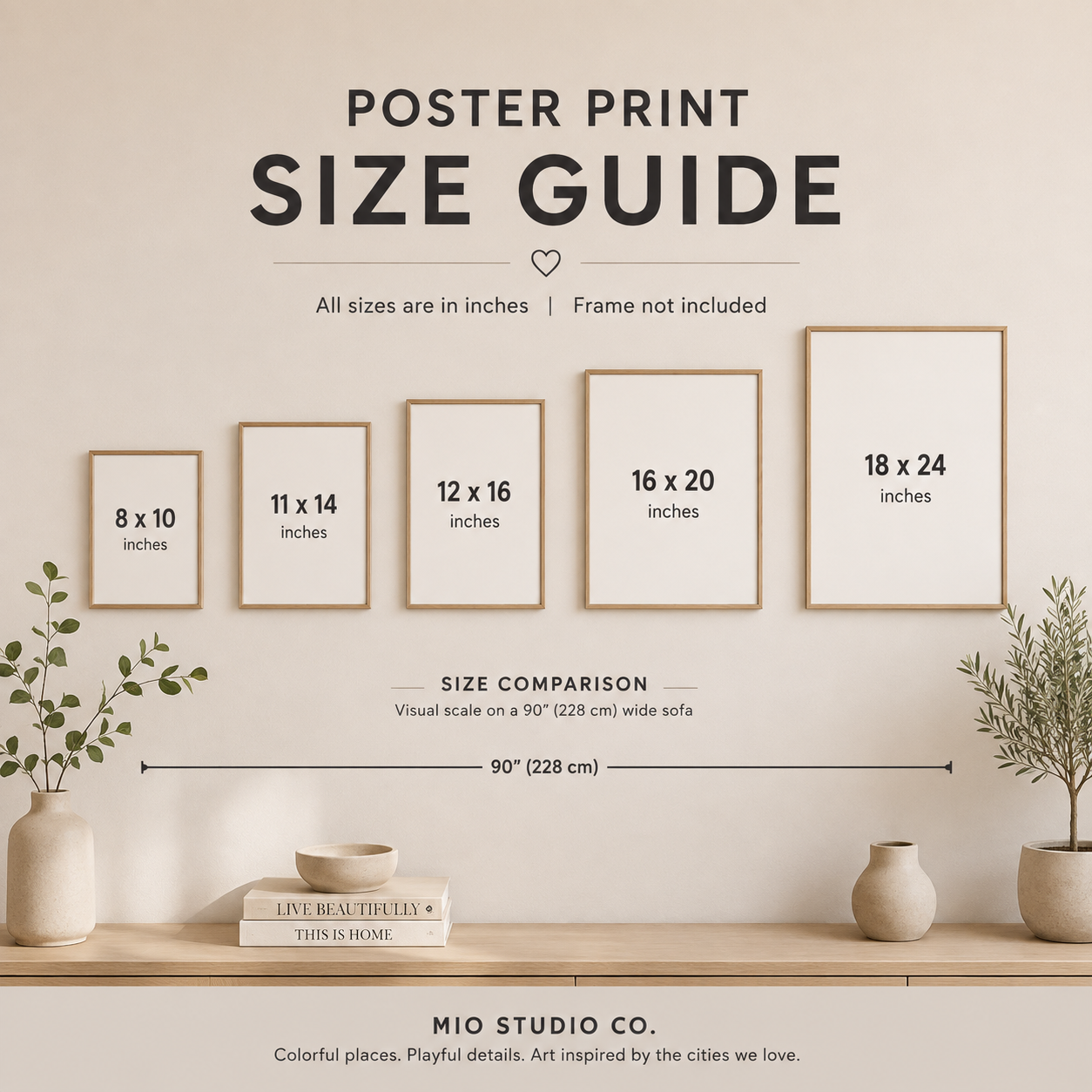 Pastel NYC Midtown Avenue Poster