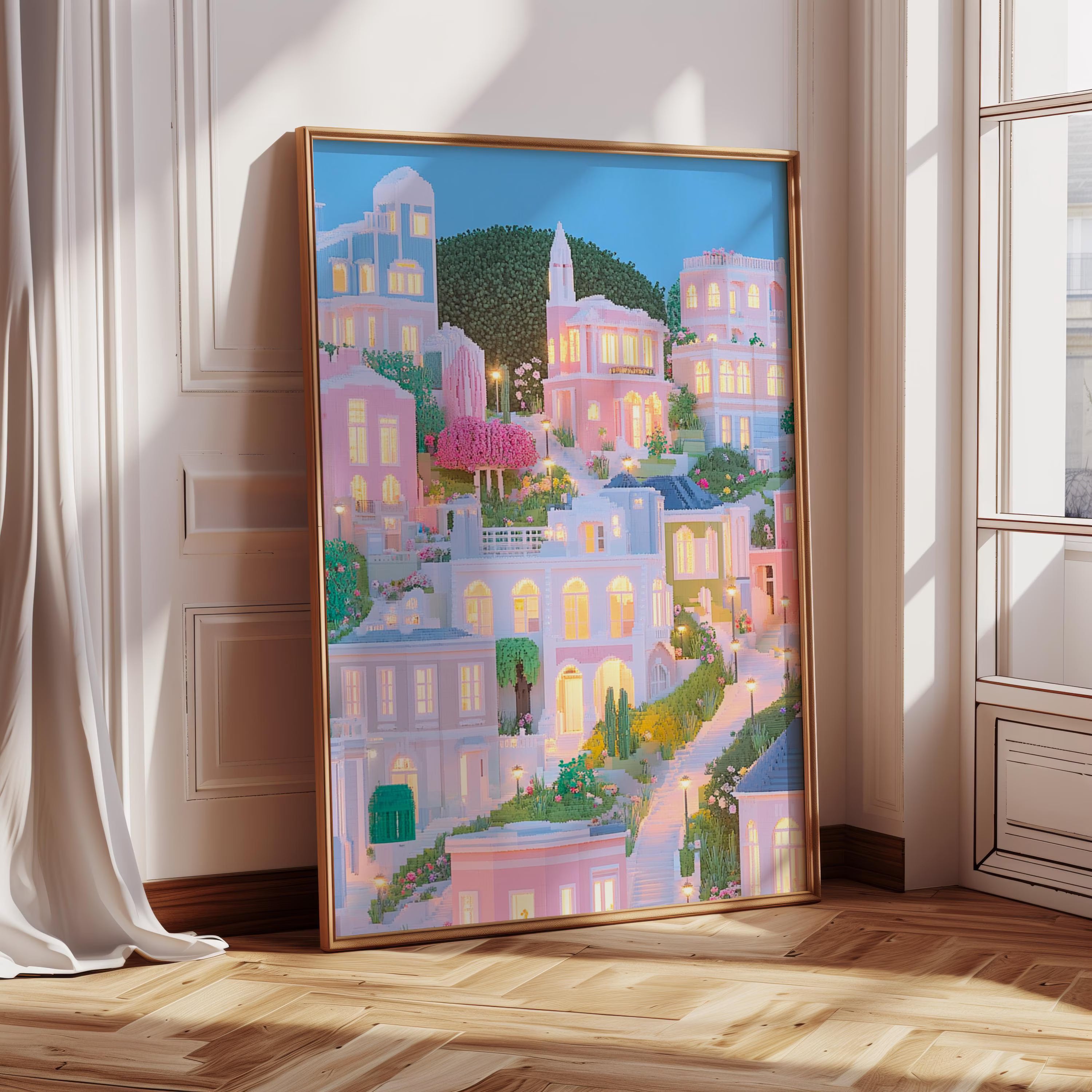 Pastel San Francisco Cityscape Poster